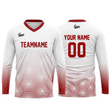 Custom Red White Basketball Soccer Football Shooting Long T-Shirt for Adults and Kids