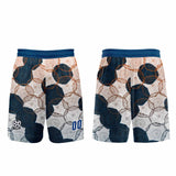 Custom Dark Blue Orange Jerseys for Men Women Personalized Soccer Uniforms for Adult and Kid