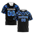 Custom Black Blue Short Sleeve Hoodies for Men Women Shirts with Hoods Printed Name Logo enthsush
