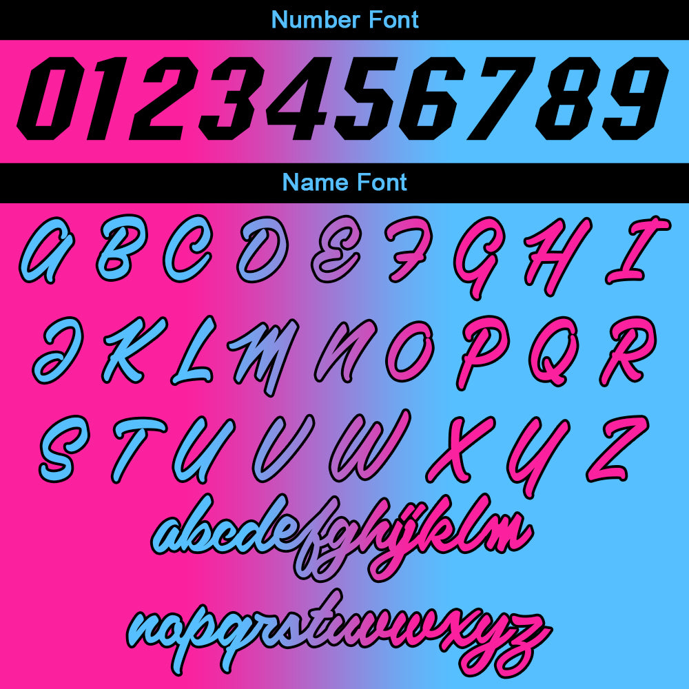 Custom Basketball Jersey Uniform Suit Printed Your Logo Name Number Hot Pink-Light Blue enthsush