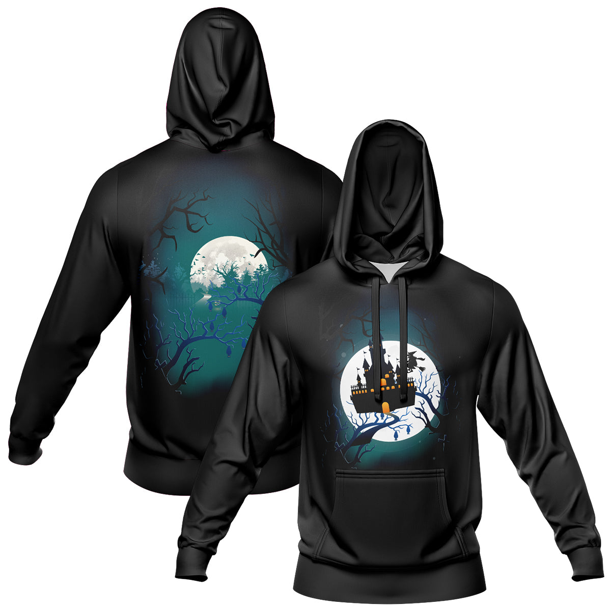 Custom Sweatshirt Hoodie Add Text and Design Personalized Halloween Hooded Sweatshirt enthsush