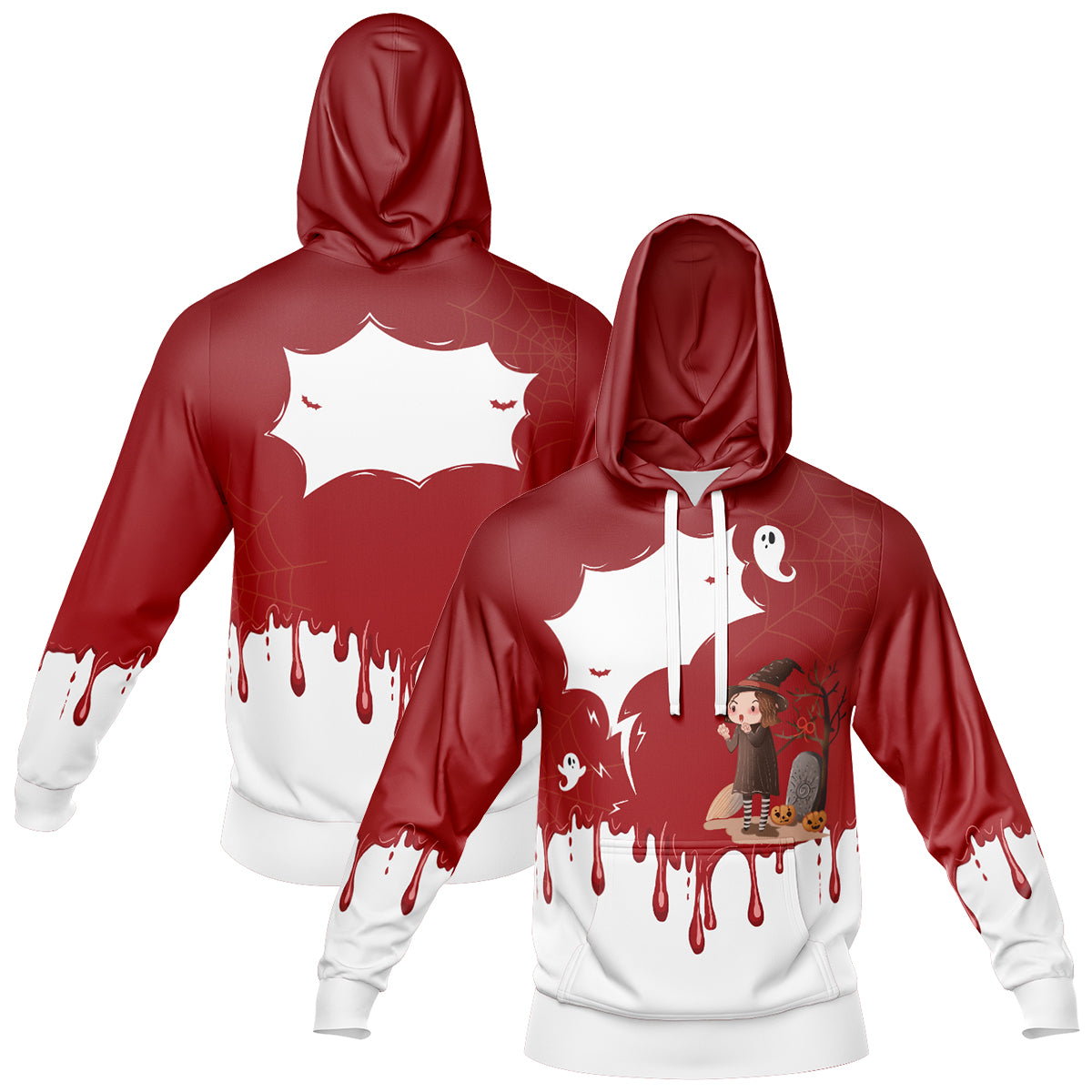 Custom Sweatshirt Hoodie Add Text and Design Personalized Halloween Hooded Sweatshirt enthsush