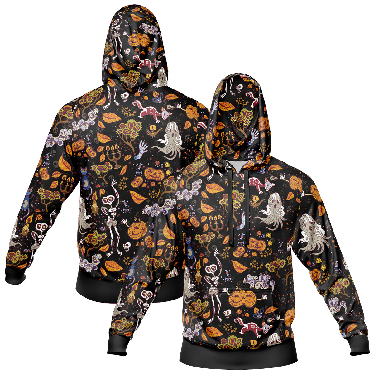 Custom Sweatshirt Hoodie Add Text and Design Personalized Halloween Hooded Sweatshirt enthsush