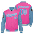 Custom Varsity Jacket Letterman jacket for Men, Women and Youth Pink enthsush