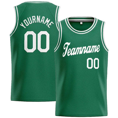 Custom Stitched Basketball Jersey for Men, Women And Kids Kelly Green-White enthsush