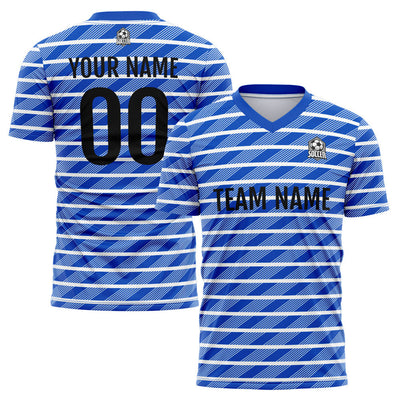 Custom Soccer Jerseys for Men Women Personalized Soccer Uniforms for Adult and Kid Blue enthsush