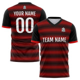 Custom Soccer Jerseys for Men Women Personalized Soccer Uniforms for Adult and Kid Black-Red