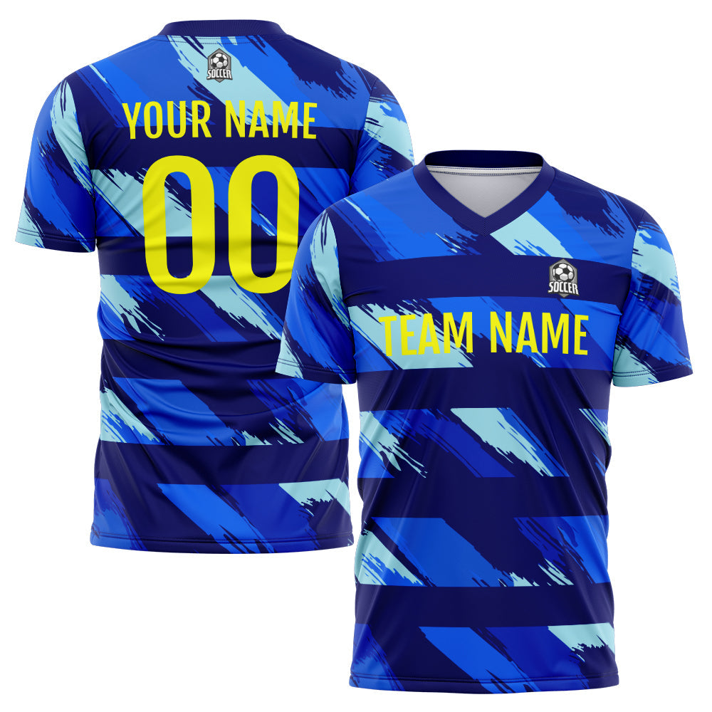 Custom Soccer Jerseys for Men Women Personalized Soccer Uniforms for Adult and Kid Blue enthsush
