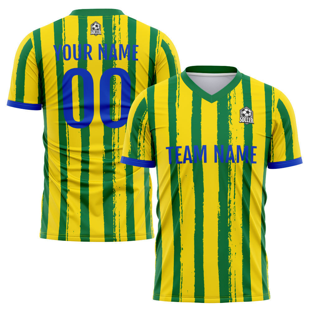 Custom Soccer Jerseys for Men Women Personalized Soccer Uniforms for Adult and Kid Green-Yellow enthsush