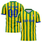 Custom Soccer Jerseys for Men Women Personalized Soccer Uniforms for Adult and Kid Green-Yellow