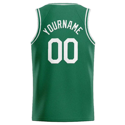 Custom Stitched Basketball Jersey for Men, Women And Kids Kelly Green-White enthsush