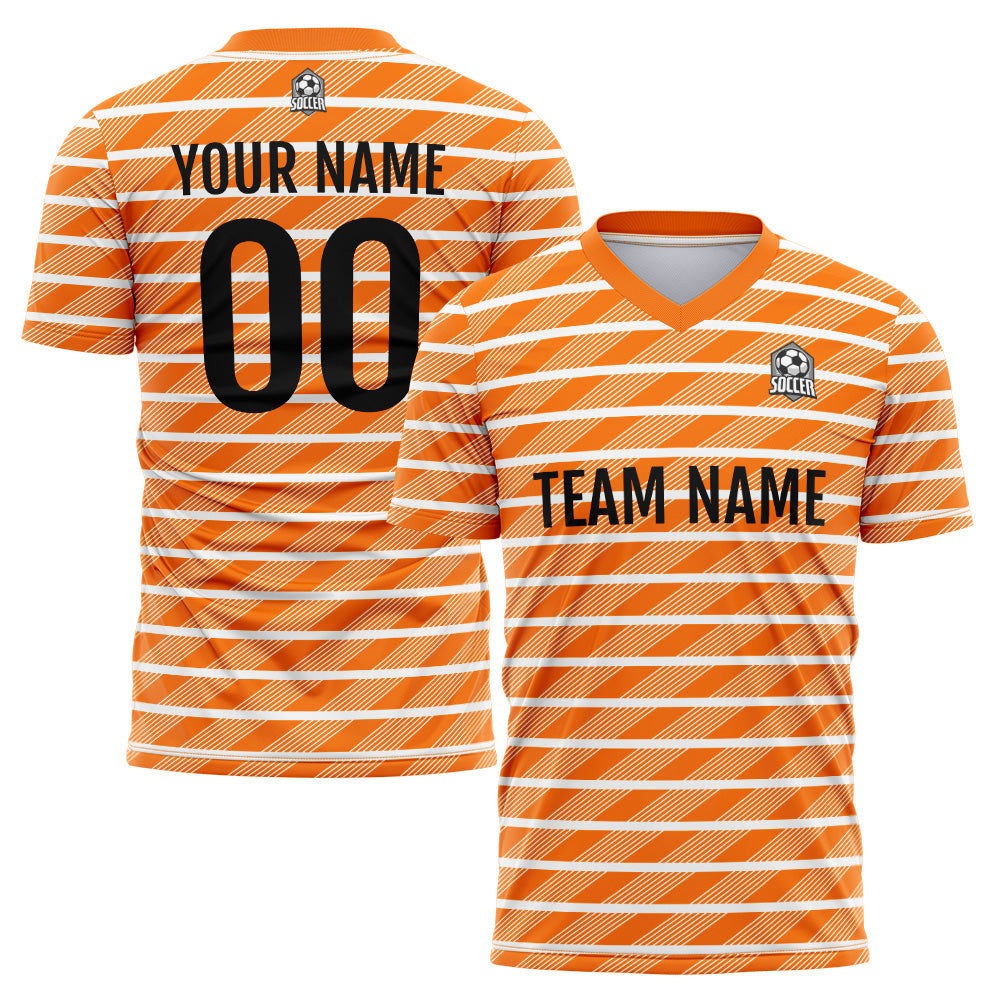 Custom Soccer Jerseys for Men Women Personalized Soccer Uniforms for Adult and Kid Orange enthsush