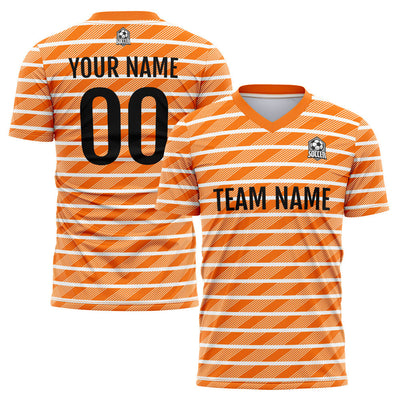 Custom Soccer Jerseys for Men Women Personalized Soccer Uniforms for Adult and Kid Orange enthsush