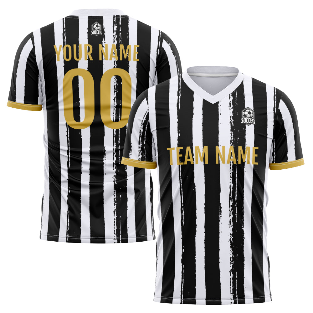Custom Soccer Jerseys for Men Women Personalized Soccer Uniforms for Adult and Kid Black-White enthsush