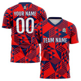 Custom Soccer Jerseys for Men Women Personalized Soccer Uniforms for Adult and Kid Light Red-Navy