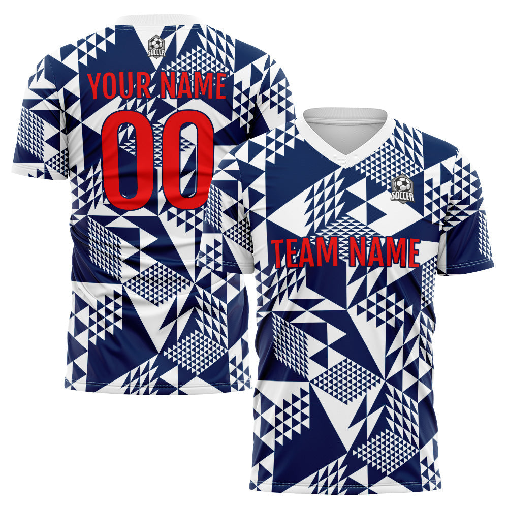 Custom Soccer Jerseys for Men Women Personalized Soccer Uniforms for Adult and Kid Light Navy-White enthsush
