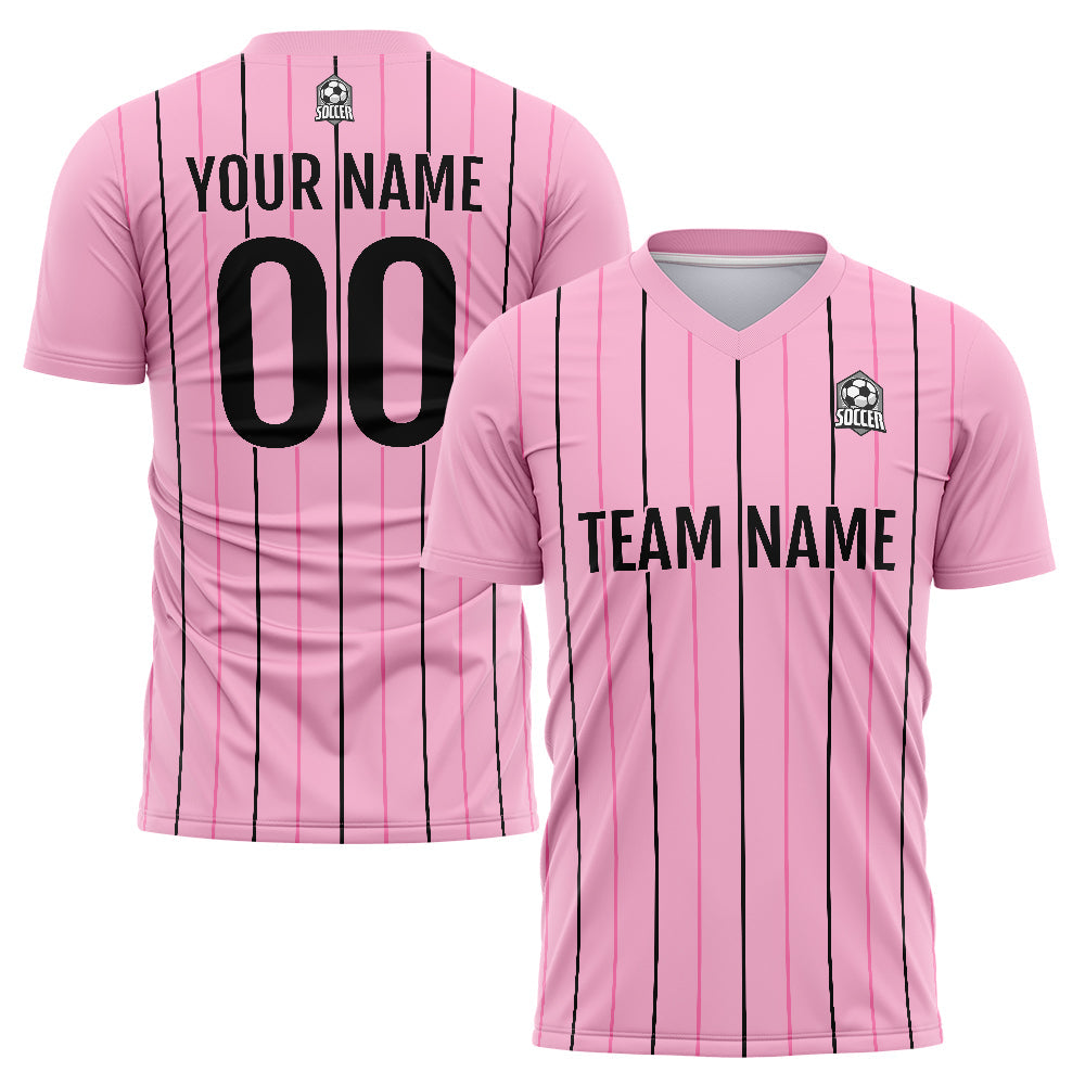 Custom Soccer Jerseys for Men Women Personalized Soccer Uniforms for Adult and Kid Pink enthsush