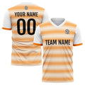 Custom Soccer Jerseys for Men Women Personalized Soccer Uniforms for Adult and Kid White-Orange enthsush