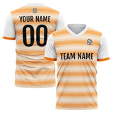 Custom Soccer Jerseys for Men Women Personalized Soccer Uniforms for Adult and Kid White-Orange