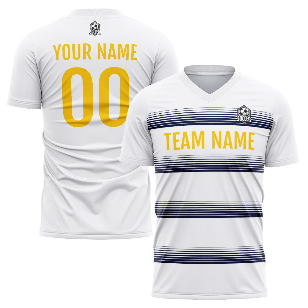 Custom Soccer Jerseys for Men Women Personalized Soccer Uniforms for Adult and Kid White-Black enthsush