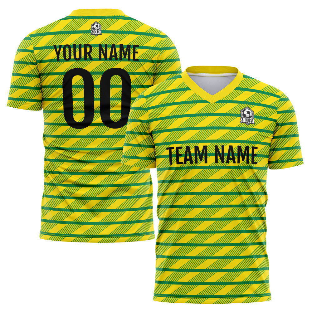 Custom Soccer Jerseys for Men Women Personalized Soccer Uniforms for Adult and Kid Yellow-Green enthsush