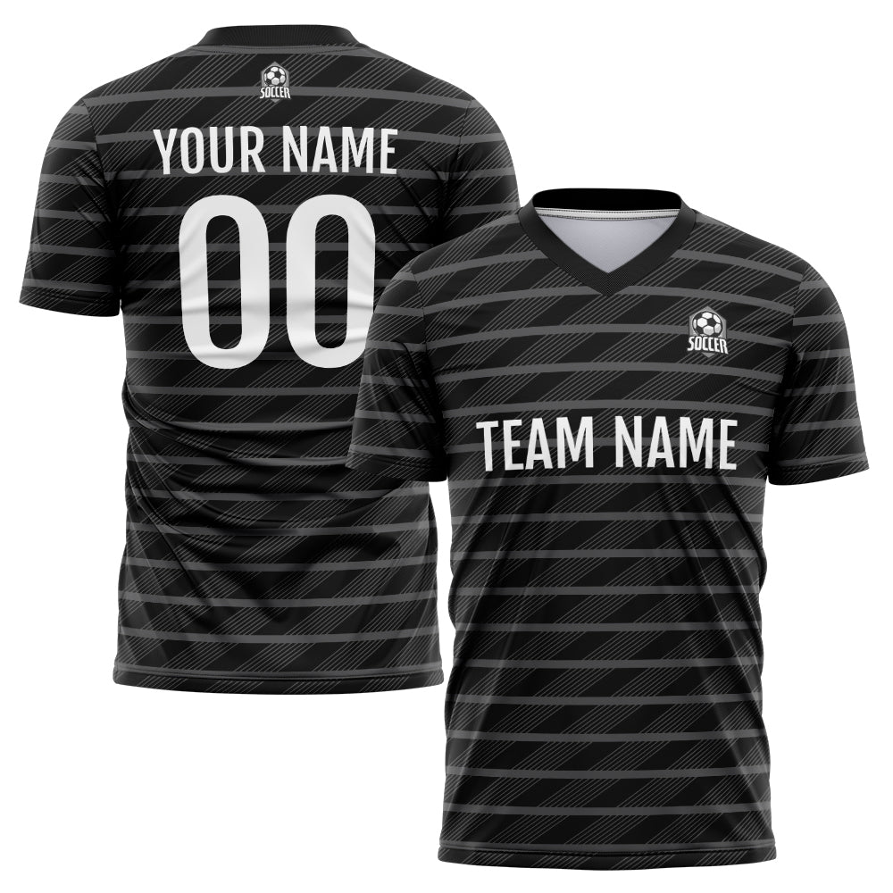 Custom Soccer Jerseys for Men Women Personalized Soccer Uniforms for Adult and Kid Black enthsush
