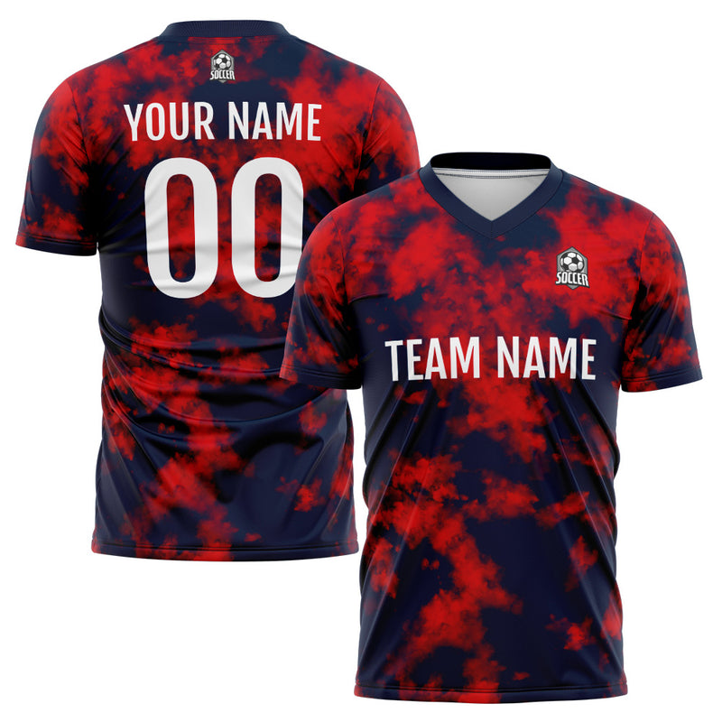 Custom Soccer Jerseys for Men Women Personalized Soccer Uniforms for Adult and Kid Red-Navy