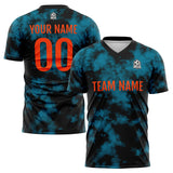 Custom Soccer Jerseys for Men Women Personalized Soccer Uniforms for Adult and Kid Blue-Black