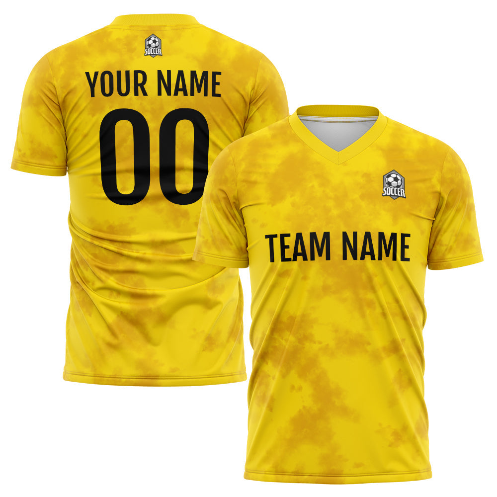 Custom Soccer Jerseys for Men Women Personalized Soccer Uniforms for Adult and Kid Yellow enthsush
