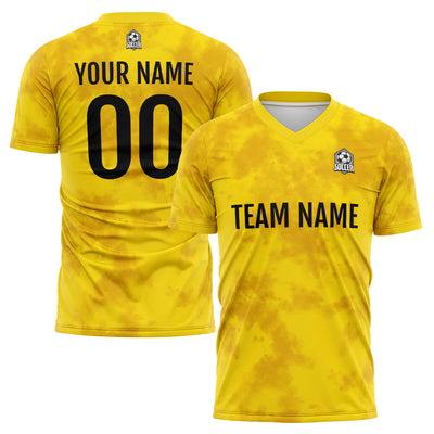 Custom Soccer Jerseys for Men Women Personalized Soccer Uniforms for Adult and Kid Yellow enthsush