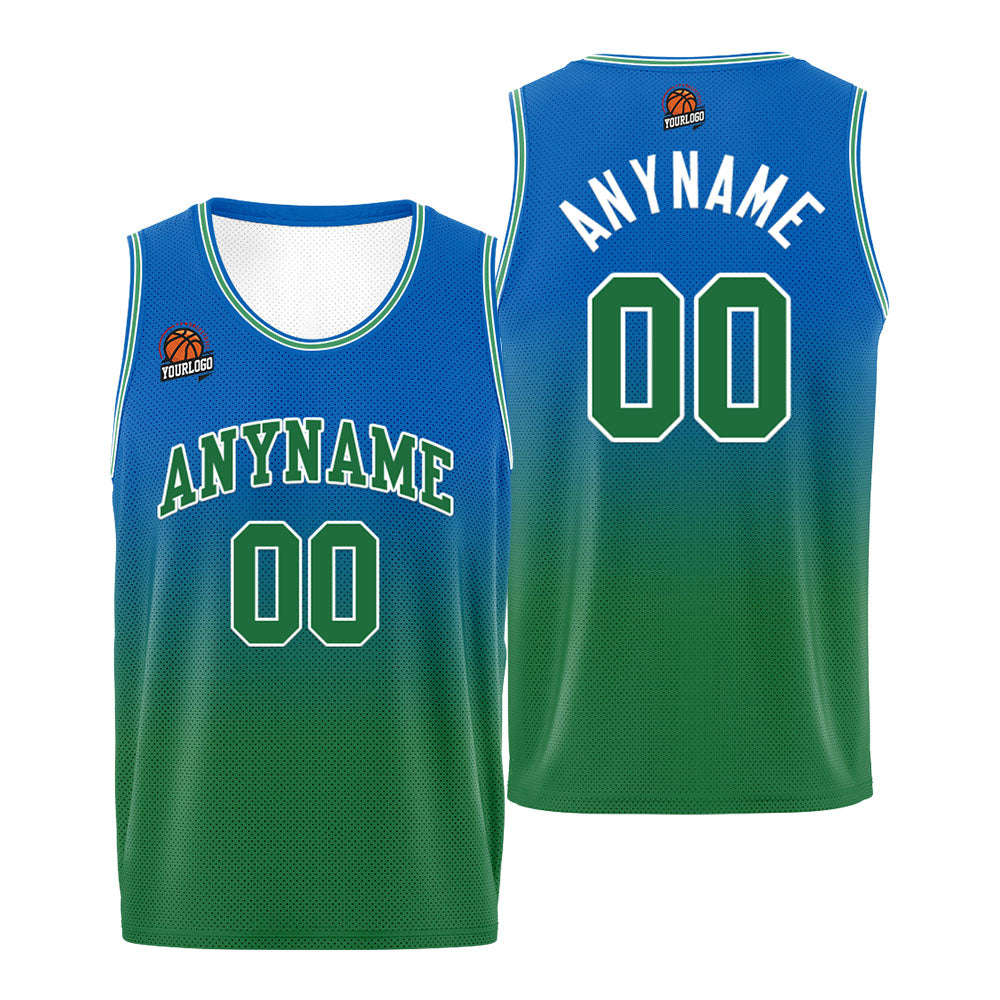 Custom Basketball Jersey Personalized Stitched Team Name Number Logo Blue&Navy enthsush