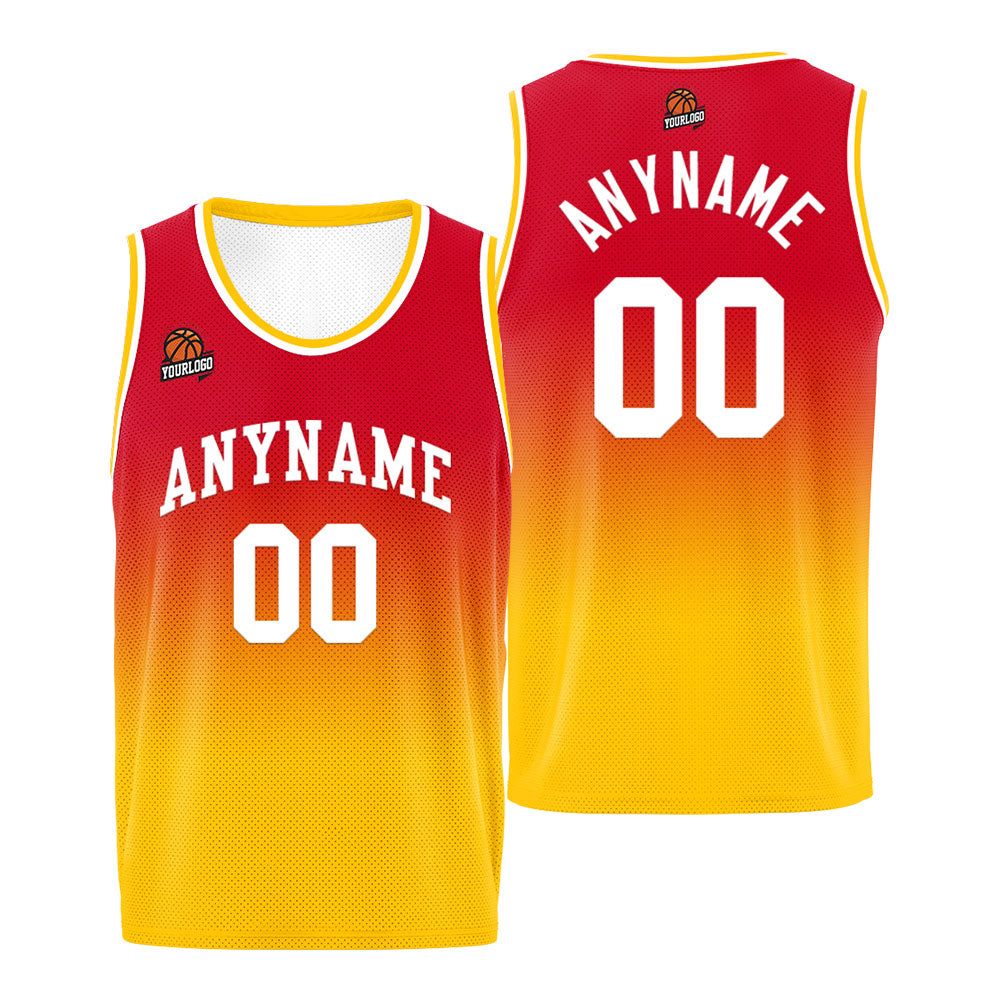 Custom Basketball Jersey Personalized Stitched Team Name Number Logo Red&Black enthsush