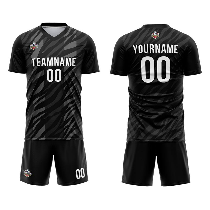 Custom Soccer Jerseys for Men Women Personalized Soccer Uniforms for Adult and Kid Black-Dark Gray