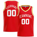Custom Stitched Basketball Jersey for Men, Women And Kids Red-White-Yellow enthsush