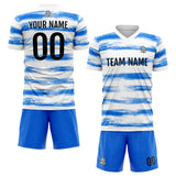 Custom Soccer Jerseys for Men Women Personalized Soccer Uniforms for Adult and Kid Blue-White