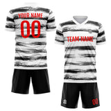 Custom Soccer Jerseys for Men Women Personalized Soccer Uniforms for Adult and Kid Black-White