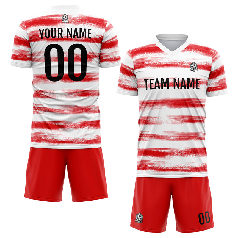 Custom Soccer Jerseys for Men Women Personalized Soccer Uniforms for Adult and Kid Red-White