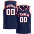 Custom Stitched Basketball Jersey for Men, Women And Kids Navy-White-Red enthsush