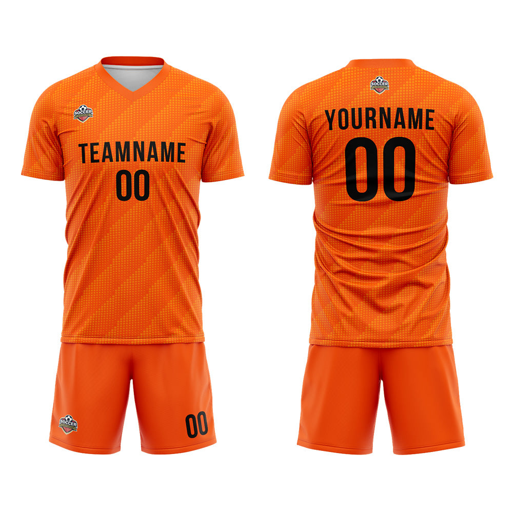 Custom Soccer Jerseys for Men Women Personalized Soccer Uniforms for Adult and Kid Orange enthsush