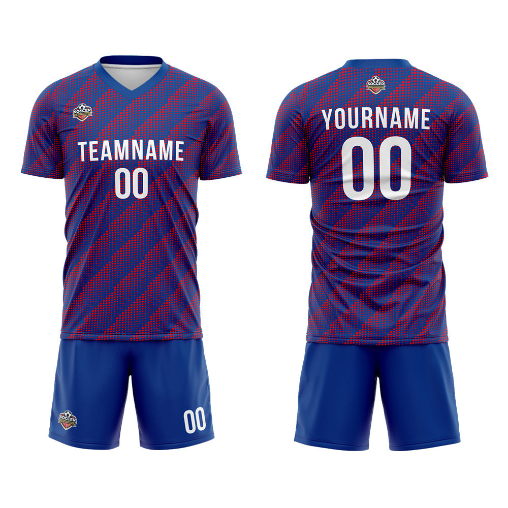 Custom Soccer Jerseys for Men Women Personalized Soccer Uniforms for Adult and Kid Royal-Red enthsush