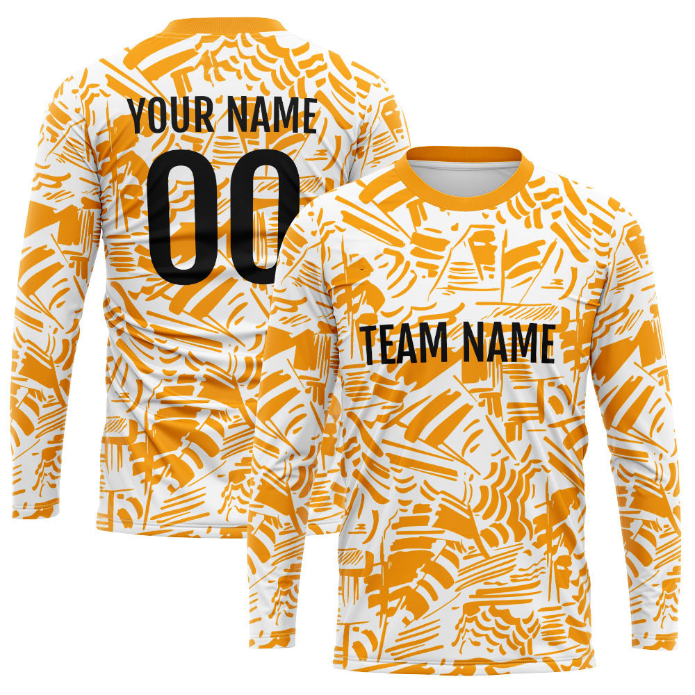 Custom Basketball Soccer Football Shooting Long T-Shirt for Adults and Kids Orange enthsush