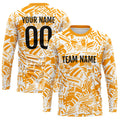 Custom Basketball Soccer Football Shooting Long T-Shirt for Adults and Kids Orange enthsush