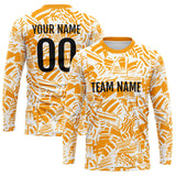 Custom Basketball Soccer Football Shooting Long T-Shirt for Adults and Kids Orange