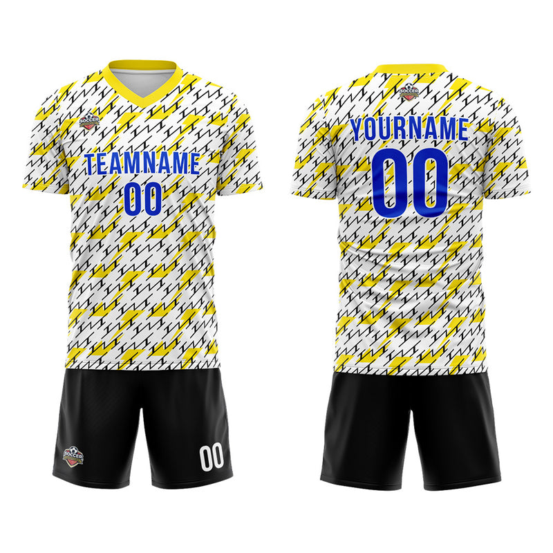 Custom Soccer Jerseys for Men Women Personalized Soccer Uniforms for Adult and Kid Yellow-Black