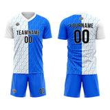 Custom Soccer Jerseys for Men Women Personalized Soccer Uniforms for Adult and Kid White-Blue