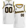 Custom Stitched Basketball Jersey for Men, Women  And Kids White-Black-Yellow enthsush