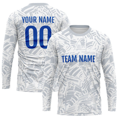 Custom Basketball Soccer Football Shooting Long T-Shirt for Adults and Kids Light Gray enthsush