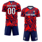 Custom Soccer Jerseys for Men Women Personalized Soccer Uniforms for Adult and Kid Light Red-Navy