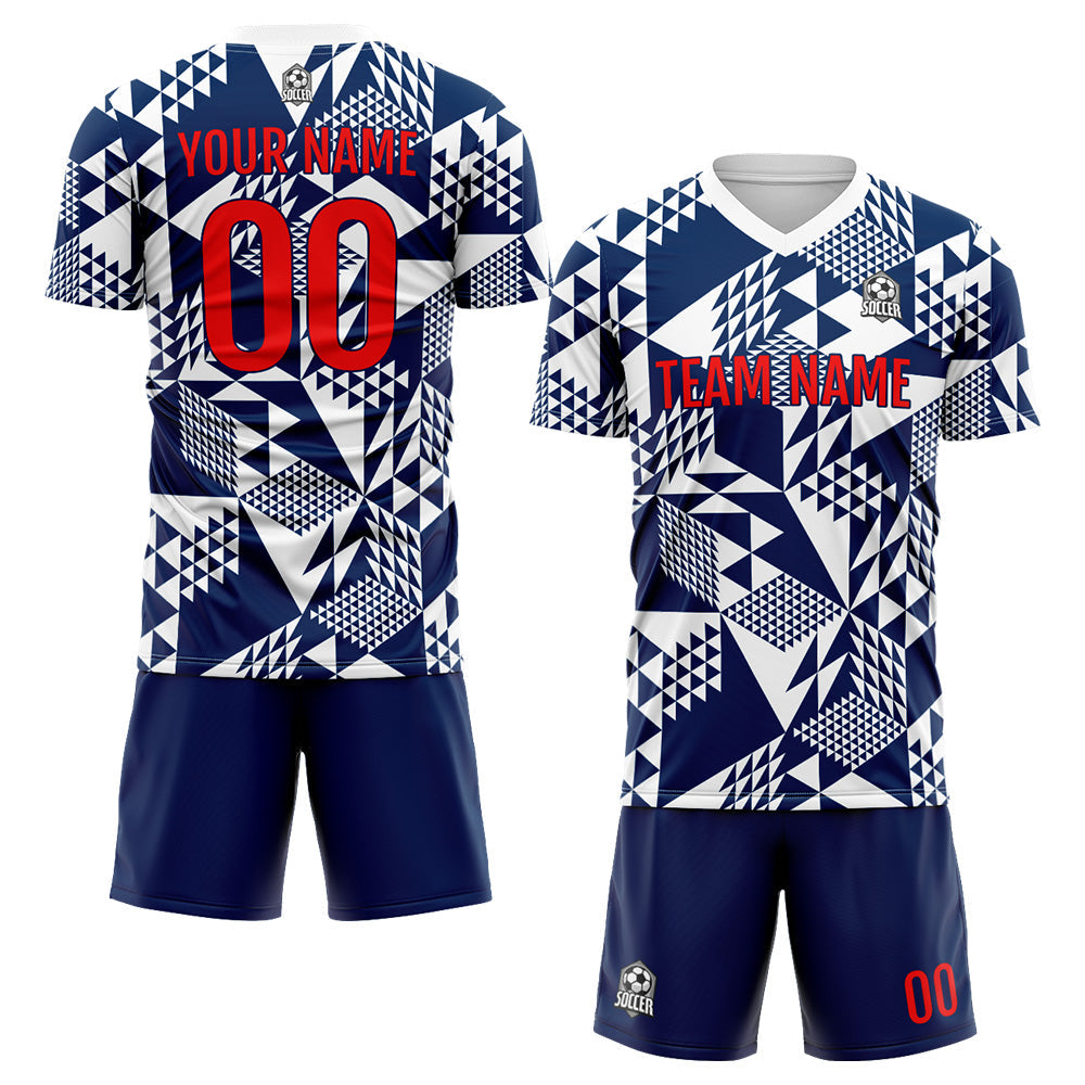 Custom Soccer Jerseys for Men Women Personalized Soccer Uniforms for Adult and Kid Light Navy-White enthsush