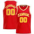 Custom Stitched Basketball Jersey for Men, Women And Kids Red-Yellow-White enthsush